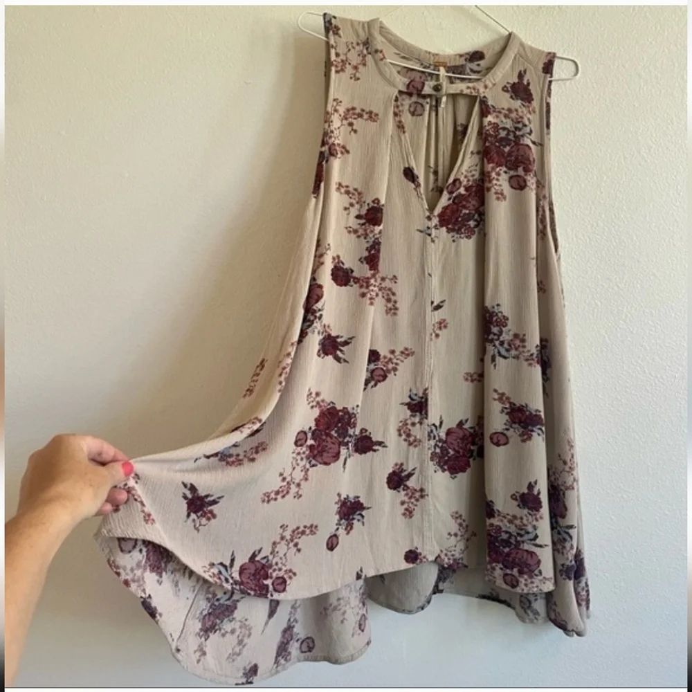 Free People Floral Sleeveless Swing Dress